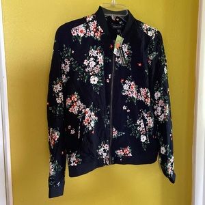 Women’s black, flowered jacket